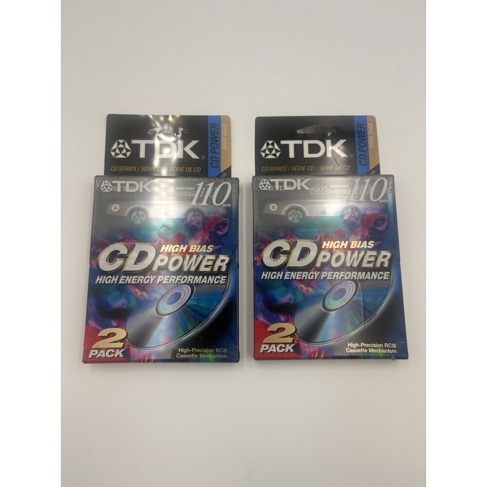 2-2 Pack TDK Cd Power 110 RCIII High Bias New Blank Audio Cassette Tapes